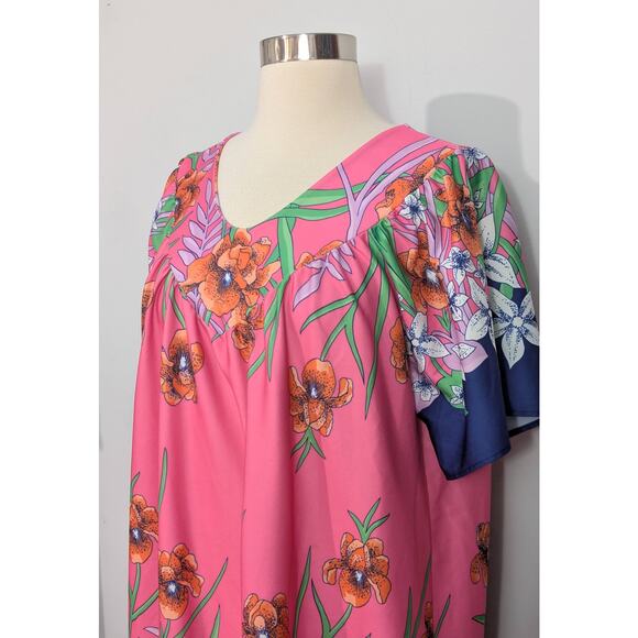 Rikki New York Pink Floral House Dress - Picture 6 of 7